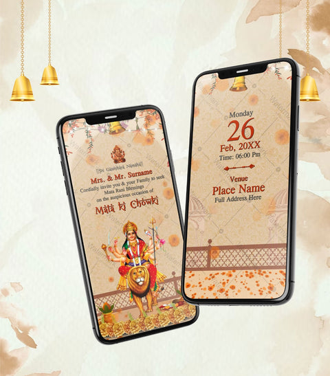 Traditional Mata Ki Chowki Invitation Video