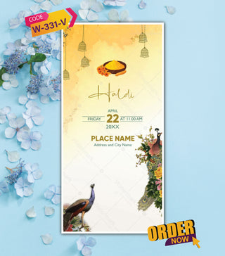 Traditional Peacock Theme Wedding Invitation Video