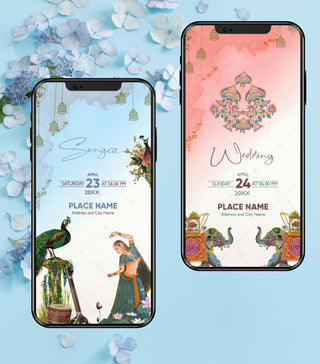 Traditional Peacock Wedding Invitation Video