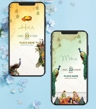 Traditional Peacock Theme Wedding Invitation Video