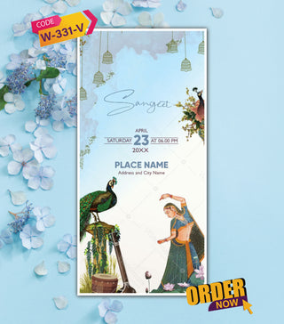 Traditional Peacock Theme Wedding Invitation Video