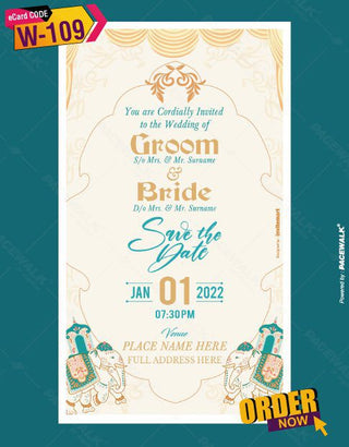 Traditional Wedding Invitation Card