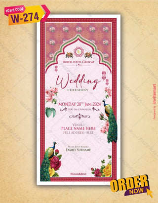 Traditional Wedding Invitation Card