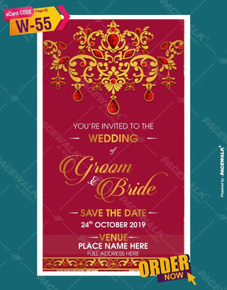 Traditional Wedding Invitation eCards For Whatsapp