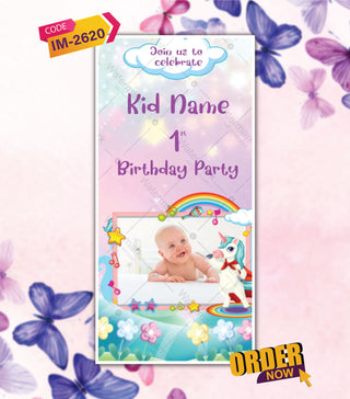 Unicorn Birthday Party Invitation Video