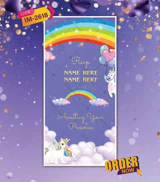 Unicorn First Birthday Invitation Video 