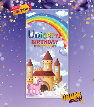Unicorn First Birthday Invitation Video 