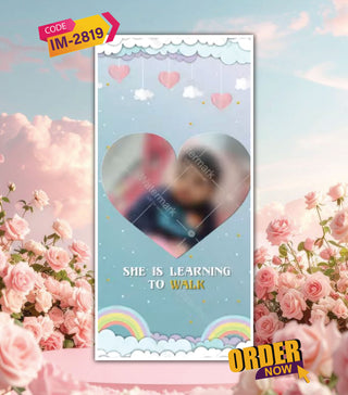 Unicorn Theme 1st Birthday Invitation Video