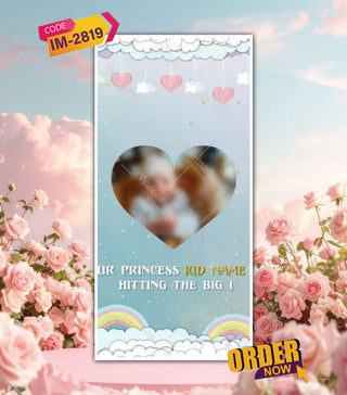 Unicorn Theme 1st Birthday Invitation Video