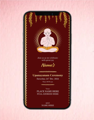 Upanayanam Ceremony Invitation