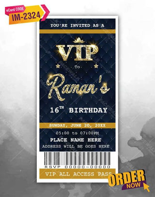 VIP Birthday Invitations