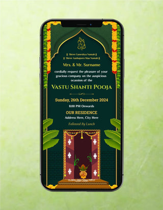 Vastu Shanti Pooja Invitation