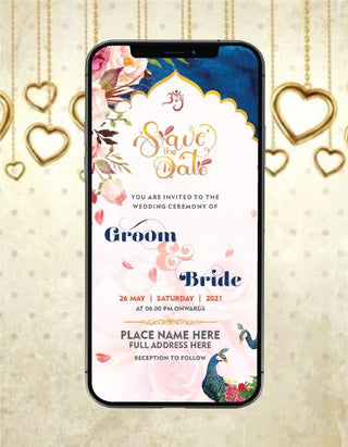 Indian Save the Date Card Online | W-178 - InviteMart