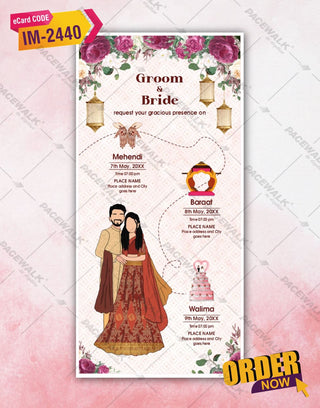 Walima Invitation Card 