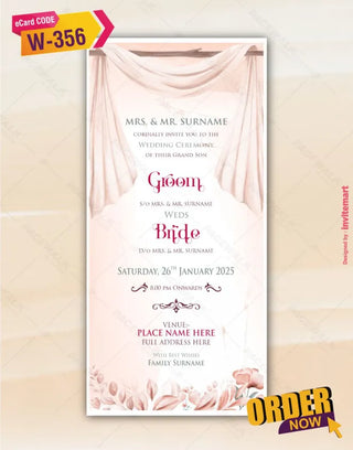 Wedding Ceremony Invitation Card 