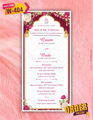 Wedding Invitation Cartoon Indian