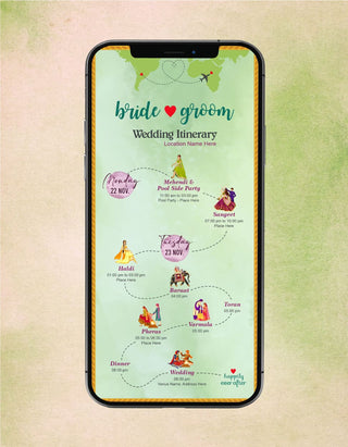 Wedding Itinerary Card 