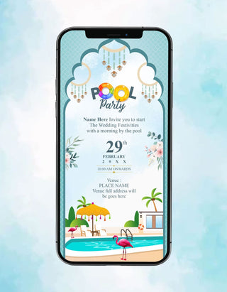 Wedding Pool Party Invitation