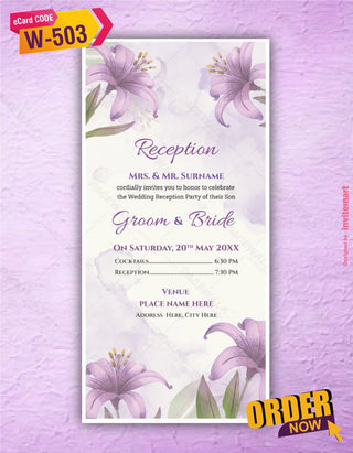 Wedding Reception Party Invitation Templates