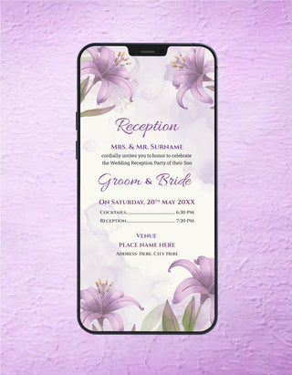 Wedding Reception Party Invitation Templates