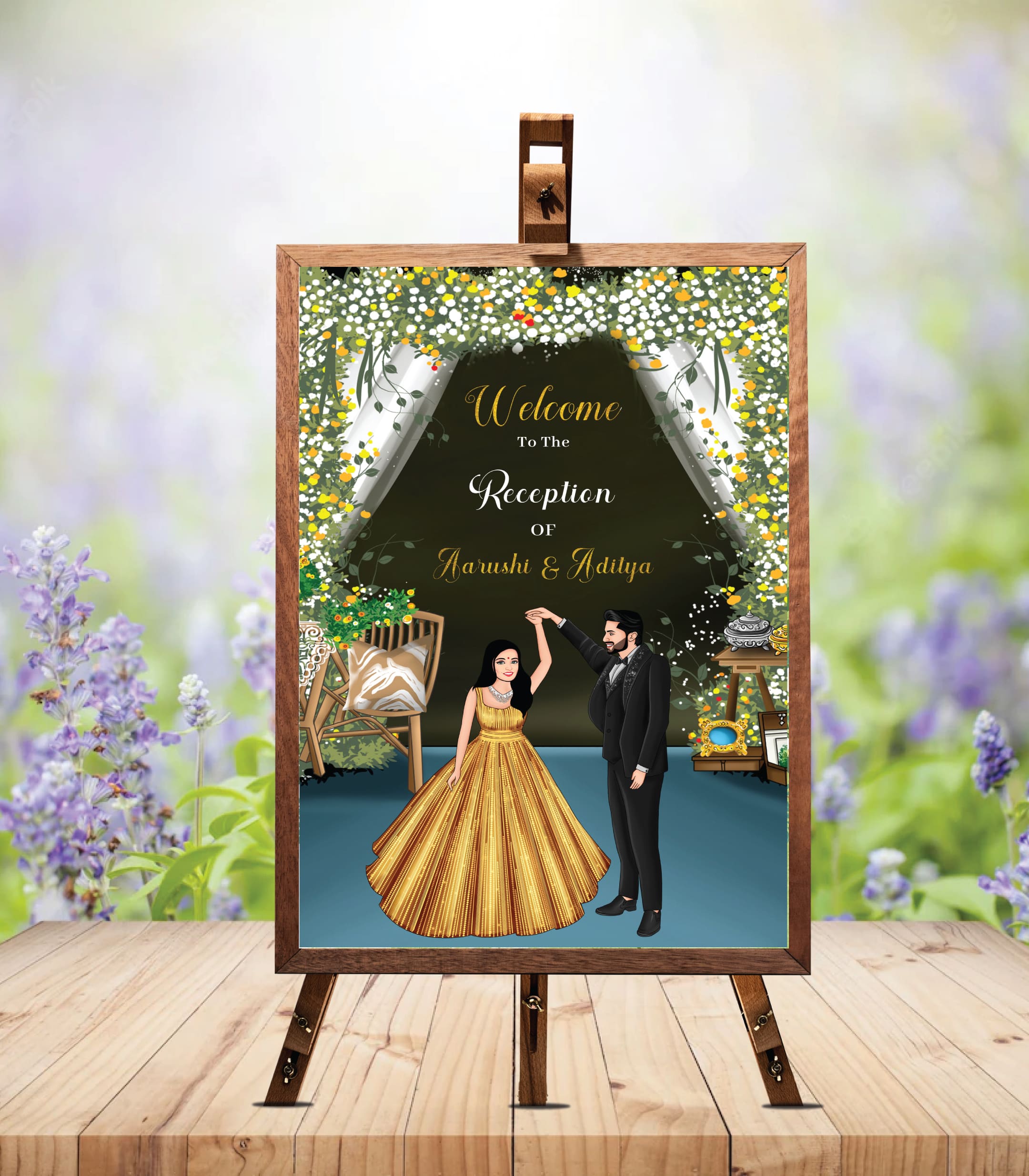 Wedding reception sign board | Beachweddingtips.com