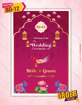 Wedding Welcome Board Design 