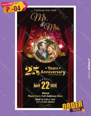 Wedding Anniversary Invitation eCards