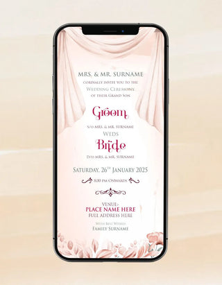 Wedding Ceremony Invitation Card 