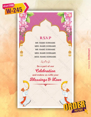 Wedding Invitation PDF Card 