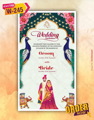 Wedding Invitation PDF Card 