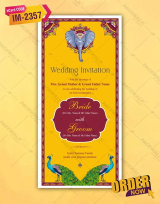 Yellow Wedding Invitation