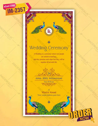 Yellow Wedding Invitation