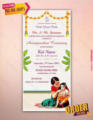 Annaprashan Invitation GIF Card