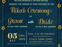 Royal Blue Nikah Invitation Video 