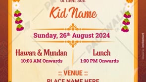 Mundan Ceremony Invitation Video