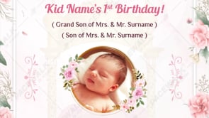 Sukhmani Sahib 1st Birthday Invitation Video 