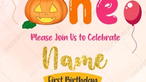 Pumpkin Themed Birthday Invitation Video