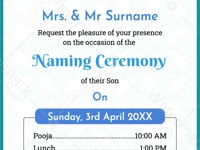 Naming Ceremony Invitation Video