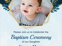 Baptism Ceremony Invitation Video 