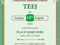 Teej Function Invitation Video