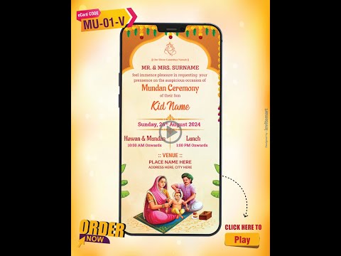 Mundan Ceremony Invitation Video