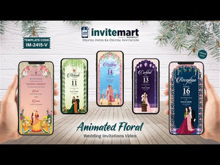 Animated Floral Wedding Invitation Video