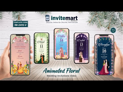 Animated Floral Wedding Invitation Video