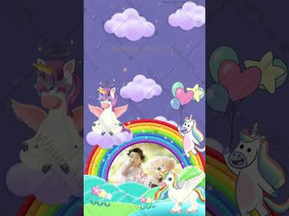 Unicorn First Birthday Invitation Video 