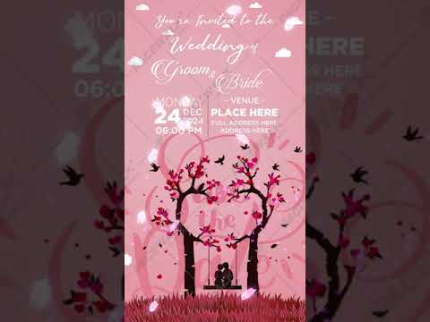 Pink Love Tree Save The Date E-Card