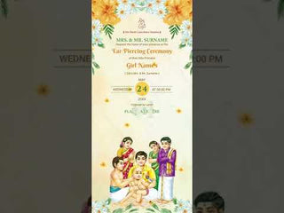 Ear Piercing Ceremony Invitation Video 