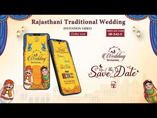 Vertical Rajasthani Wedding Invitation Video – traditional e-invite IM-542