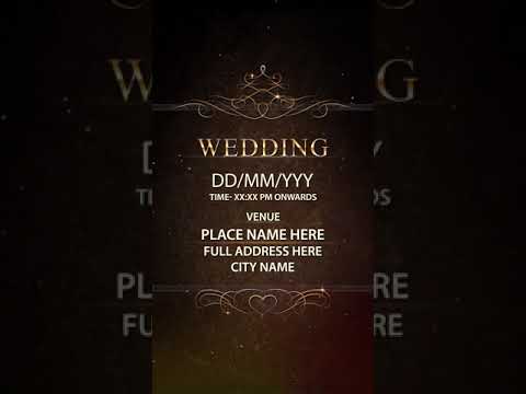 Hindu Wedding Invitation Video – golden Ganesha temple digital invite IM-602