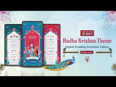 Radha Krishna Wedding Invitation Video 