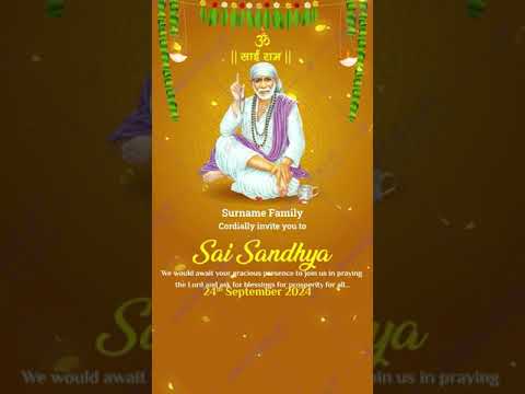 Sai Pooja Invitation Video